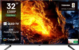 TOSHIBA 32E38RP 80 cm (32 inch) QLED HD Ready Smart Google TV 2025 Edition with 30W Powerful Sound, Do...