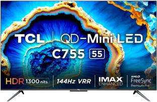TCL C755 139 cm (55 inch) Ultra HD (4K) Mini LED Smart Google TV 2024 Edition with 144Hz VRR and IMAX ...