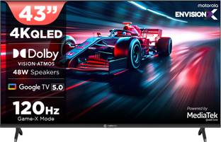 MOTOROLA 109 cm (43 inch) QLED Ultra HD (4K) Smart Google TV 2025 Edition with 5.0 with 48 W speaker, ...