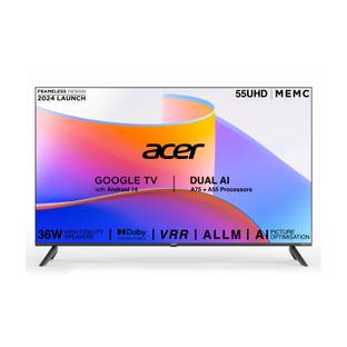 Acer I PRO Series 138.7 cm (55 inch) Ultra HD (4K) LED Smart Google TV with Android 14 (Black) | MEMC ...