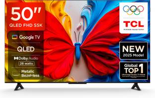 TCL S5K 126 cm (50 inch) QLED Full HD Smart Google TV with 100% Color Volume Plus , 28W Dolby Audio , ...