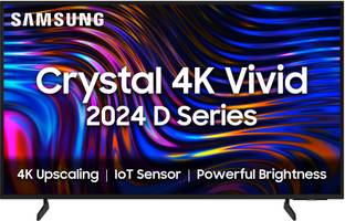 SAMSUNG New D Series Brighter Crystal 4K Vivid (2024 Edition) 108 cm (43 inch) Ultra HD (4K) LED Smart Tizen TV with with 4K Upscaling | Purcolor | Auto Game Mode | Q-Symphony | Voice Ready | Knox Security