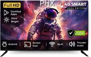 PHX PHX 100 cm (40 inch) Full HD LED Smart Android TV with Bezel-Less Design, Wide Viewing Angle, Slee...