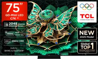 TCL C7K 190 cm (75 inch) Ultra HD (4K) Mini LED Smart Google TV with Audio by Bang & Olufsen | Hi-End ...