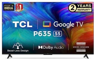 TCL P635 139 cm (55 inch) Ultra HD (4K) LED Smart Google TV with Google Assistant | + HDR 10 | AI-IN |...