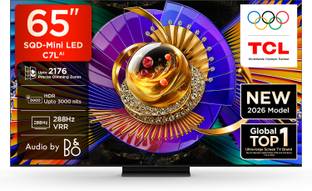 TCL C7L 164 cm (65 inch) Ultra HD (4K) Mini LED Smart Google TV 2026 Edition with Audio by Bang & Oluf...