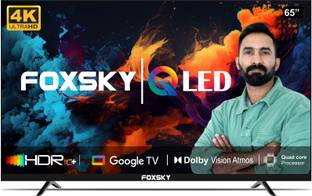 Foxsky 165 cm (65 inch) QLED Ultra HD (4K) Smart Google TV Dolby Audio, HDR10 ( 2024)