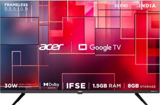 Acer G plus Series 108 cm (43 inch) Full HD LED Smart Google TV with (black) 2024 Model
