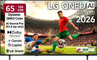 LG AI QNED65 164 cm (65 inch) Ultra HD (4K) Mini LED Smart WebOS TV 2026 Edition with Dynamic QNED Col...