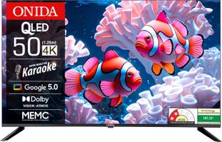 ONIDA Karaoke Series 126 cm (50 inch) QLED Ultra HD (4K) Smart Google TV 2025 Edition with Google 5.0,...