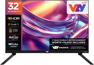VZY by DishTV 80 cm (32 inch) HD Ready LED Smart Google TV 2025 Edition with Entertainment Hub By dish...