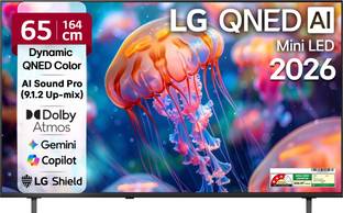 LG AI QNED65 164 cm (65 inch) Ultra HD (4K) Mini LED Smart WebOS TV 2026 Edition with Dynamic QNED Col...
