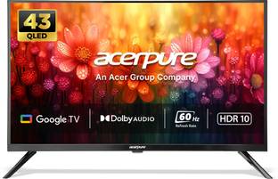 acerpure by Acer Elevate Tv 108 cm (43 inch) QLED Ultra HD (4K) Smart Google TV with Bezel-Less | Google OS | VRR | ALLM | Dolby ATMOS