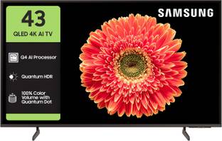 Samsung 108 cm (43 inch) QLED Ultra HD (4K) Smart Tizen TV 2025 Edition with Vision AI |100% Color Vol...