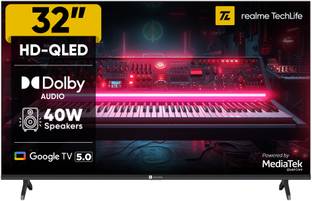 realme TechLife CineSonic Q 80 cm (32 inch) QLED HD Ready Smart Google TV 2025 Edition with 40 W Speaker