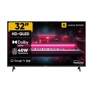 realme TechLife CineSonic Q 80 cm (32 inch) QLED HD Ready Smart Google TV with 40 W Speaker