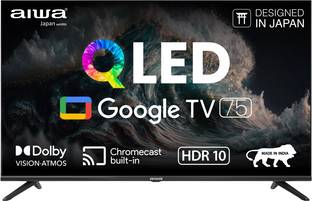Aiwa 190 cm (75 inch) QLED Ultra HD (4K) Smart Google TV 2024 Edition with 1N Remot Control| |4N Screw...