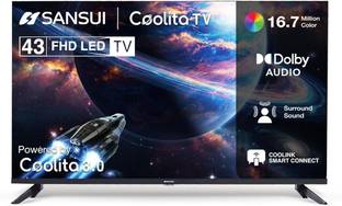 Sansui 109 cm (43 inch) Full HD LED Smart Coolita TV with Dolby Audio, Surround Sound, Bexel-Less Disi...