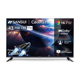 Sansui 109 cm (43 inch) Full HD LED Smart Coolita TV with Dolby Audio, Surround Sound, Bexel-Less Disi...