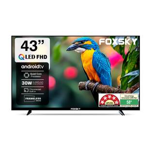 Foxsky 109 cm (43 inch) QLED Full HD Smart Android TV 2026 Edition with 2.1 CH Audio System Tuned by 3...