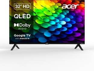 Acer V PRO Series 80.01 cm (32 inch) QLED HD Ready Smart Google TV with Android 14 (Black) | 16GB Stor...