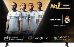 TOSHIBA M550MP 139 cm (55 inch) QLED Ultra HD (4K) Smart Google TV With Full Array Local Dimming, Powe...
