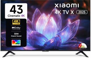 XIAOMI by Mi X Series 108 cm (43 inch) Ultra HD (4K) LED Smart Google TV 2025 Edition with Dolby Visio...