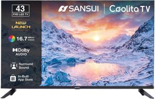 Sansui 109 cm (43 inch) Full HD LED Smart Coolita TV with Dolby Audio, Surround Sound, Bexel-Less Disi...