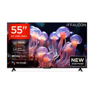 iFFALCON U65A 138 cm (55 inch) Ultra HD (4K) LED Smart Google TV 2026 Edition with MEMC Dolby Vision-A...