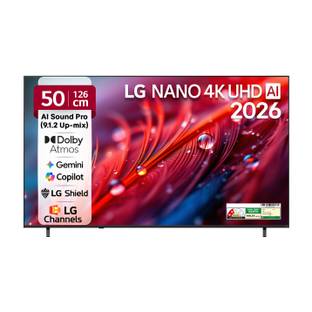 LG 126 cm (50 inch) Ultra HD (4K) LED Smart WebOS TV 2026 Edition with NANO Detail Enhancer, HDR10 Pro...