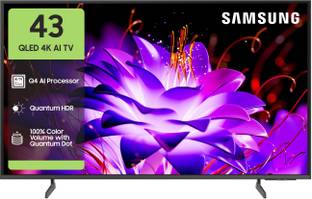 Samsung Vision AI 108 cm (43 inch) QLED Ultra HD (4K) Smart One UI Tizen TV 2025 Edition with 100% Col...
