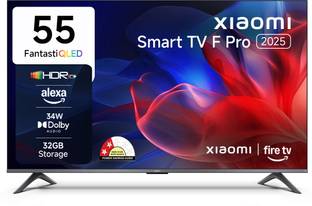 XIAOMI F Pro 138 cm (55 inch) QLED Ultra HD (4K) Smart Fire TV 2025 Edition with 34W Box Speakers | Do...