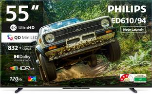 PHILIPS 138 cm (55 inch) Ultra HD (4K) Mini LED Smart Google TV with Local Dimming Dolby Vision & HDR1...