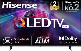 Coming Soon Add to Compare Hisense E7K 164 cm (65 inch) QLED Ultra HD (4K) Smart VIDAA TV With Dolby Vision and Atmos Operating System: VIDAA Ultra HD (4K) 3840 × 2160 Pixels Launch Year: 2023 3 Years Comprehensive Warranty between 1st October and 15th November 2023, 2 Years Comprehensive Warranty after 15th November 2023. ₹89,999