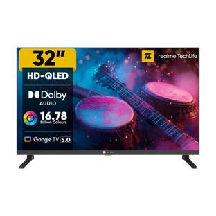 realme TechLife 80 cm (32 inch) QLED HD Ready Smart Google TV