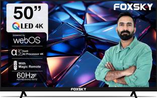 Foxsky 127 cm (50 inch) QLED Ultra HD (4K) Smart Google TV with Dolby Audio, HDR10 ( 2024)