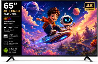 jinis Android Series 165 cm (65 inch) QLED Ultra HD (4K) Smart Android TV 2026 Edition with 4K Ultra H...