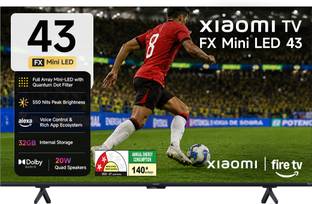 XIAOMI FX Series 108 cm (43 inch) Ultra HD (4K) Mini LED Smart Fire TV 2026 Edition with Alexa built-i...