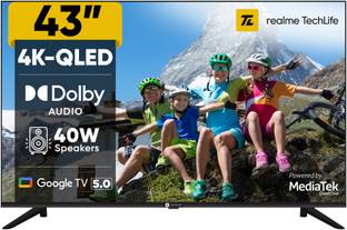 realme TechLife 109 cm (43 inch) QLED Ultra HD (4K) Smart Google TV 2026 Edition