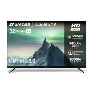 Sansui 80 cm (32 inch) HD Ready LED Smart Coolita TV with Dolby Audio |Surround Sound |A+ Panel |16.7 ...