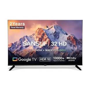 Sansui 80 cm (32 inch) HD Ready LED Smart Google TV with HDR10/HLG, Noise Reduction, Dolby Audio, Goog...