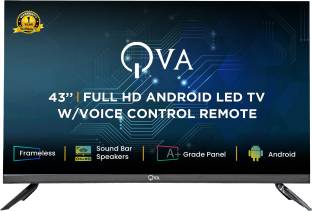 QVA 109.22 cm (43 inch) Full HD LED Smart Android TV with with voice remote