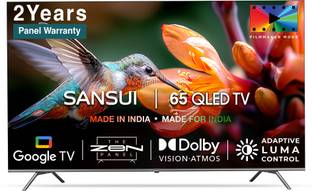 Sansui 165 cm (65 inch) QLED Ultra HD (4K) Smart Google TV with IPS Display Zen Panel Dolby Vision & A...