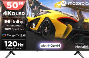 MOTOROLA 127 cm (50 inch) QLED Ultra HD (4K) Smart Google TV 2025 Edition with 5.0 OS, 50 W speaker, 1...