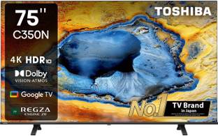 TOSHIBA C350NP 189 cm (75 inch) Ultra HD (4K) LED Smart Google TV with Dolby Vision Atmos and REGZA En...
