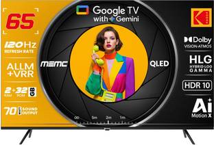 KODAK MotionX 164 cm (65 inch) QLED Ultra HD (4K) Smart Google TV with MEMC , Dolby Vision - Atmos , 7...