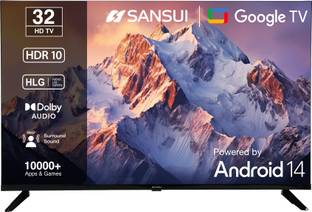 Sansui 80 cm (32 inch) HD Ready LED Smart Google TV with IPS Panel| HDR10| Dolby Audio| Surround Sound...