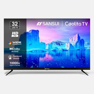 Sansui 80 cm (32 inch) HD Ready LED Smart Coolita TV with IPS Panel| Dolby Audio| Surround Sound| 60Hz...
