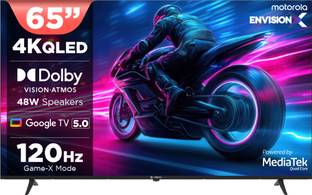 MOTOROLA 165 cm (65 inch) QLED Ultra HD (4K) Smart Google TV 2025 Edition with 5.0 with 48 W speaker, ...