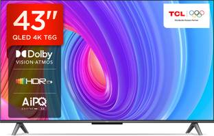 TCL 108 cm (43 inch) QLED Ultra HD (4K) Smart Google TV with Hands-Free Voice Control